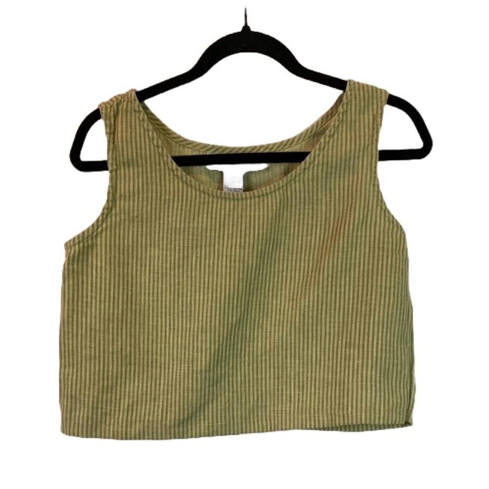 Vintage Jessica Howard Green Pinstriped Tank